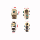 2pcs Evil Eye Charms Turquoise Bead Pendants for Necklace Making