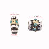 2pcs Evil Eye Charms Turquoise Bead Pendants for Necklace Making