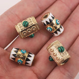 2pcs Evil Eye Charms Turquoise Bead Pendants for Necklace Making