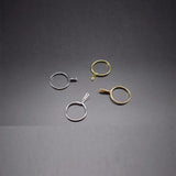 2pcs Silver Adjustable Spring Ring Jewelry Display Holder