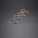 2pcs Silver Adjustable Spring Ring Jewelry Display Holder