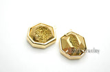 2pcs Silver Rainbow Plating Druzy Crystal Pendants