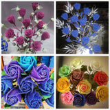 2pcs Gold/Silver Tensile Nylon Stocking Flowers DIY Accessory