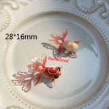 2pcs Red Koi Goldfish Pendant DIY Jewelry Earrings Nail Accessories