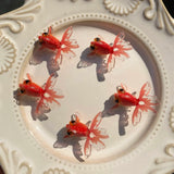 2pcs Red Koi Goldfish Pendant DIY Jewelry Earrings Nail Accessories