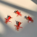 2pcs Red Koi Goldfish Pendant DIY Jewelry Earrings Nail Accessories