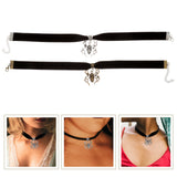 2pcs Gothic Halloween Choker Spider Necklace Women Punk Necklace