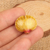 2pcs Chinese Enamel Shell Pendant Beads Earrings Necklace Charms DIY Accessory