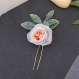 Flower Leaves Hair Combs Pearl Wedding Headpiece