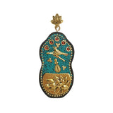 2pcs Vintage Wood Cheongsam Pendant Nepal Buddhist Boho Buddha Jewelry