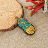 2pcs Vintage Wood Cheongsam Pendant Nepal Buddhist Boho Buddha Jewelry