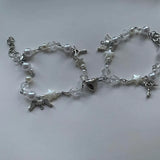 2pcs Beaded Love Coquetting Bracelet, Y2K Copycat Core Bracelet for Sisters