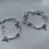 2pcs Beaded Love Coquetting Bracelet, Y2K Copycat Core Bracelet for Sisters
