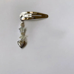 Heart-shaped Pearl Hairpin Set - Y2K Fairy Core Hand-assembled Hair Accessories