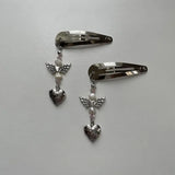 Heart-shaped Pearl Hairpin Set - Y2K Fairy Core Hand-assembled Hair Accessories