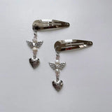 Heart-shaped Pearl Hairpin Set - Y2K Fairy Core Hand-assembled Hair Accessories