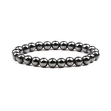 2pcs Hematite Man Bracelets 8mm Elastic Cord Stone Bracelet For Women Men
