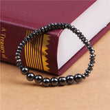 2pcs Hematite Man Bracelets 8mm Elastic Cord Stone Bracelet For Women Men