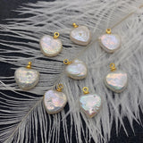 High End Baroque Pearl Heart Pendant 12x16mm