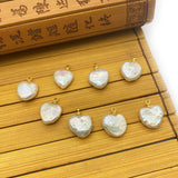 High End Baroque Pearl Heart Pendant 12x16mm