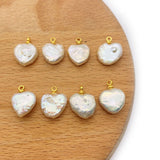 High End Baroque Pearl Heart Pendant 12x16mm