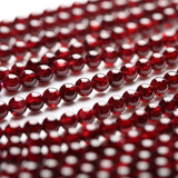 2pcs Natural Red Garnet Round Loose Stone Small Beads 3-10mm