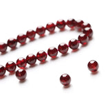 2pcs Natural Red Garnet Round Loose Stone Small Beads 3-10mm