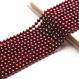 2pcs Natural Red Garnet Round Loose Stone Small Beads 3-10mm