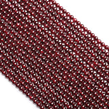 2pcs Natural Red Garnet Round Loose Stone Small Beads 3-10mm