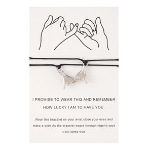 Couple Bracelet Pinky Promise Hand Braided Rope Jewelry