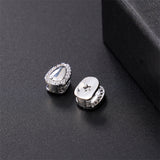 2pcs Iced CapsTeeth Grillz Plated CZ Micro Pave Top & Bottom Grills