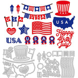 2pcs Independence Cutting Dies Hat Banner Map Fireworks Die Cuts DIY Scrapbook