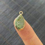 2pcs Green Freshwater Baroque Pearl Pendant Charm DIY Jewelry 10x20mm