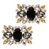 2pcs Rhinestone Charms Shoe Clips Decorative Shoe Buckle Accessory