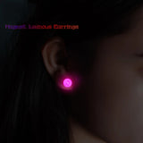 LED Luminous Earrings Magnet Non Pierced Pop Flash Earrings Couples Bar Concert