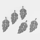 2pcs Large Hollow Filigree Leaves Charms Leaf Pendants DIY Necklace Jewelry