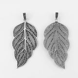 2pcs Large Hollow Filigree Leaves Charms Leaf Pendants DIY Necklace Jewelry