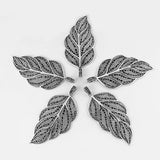 2pcs Large Hollow Filigree Leaves Charms Leaf Pendants DIY Necklace Jewelry
