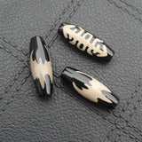 2pcs Tibetan Dzi Agates Oval Beads 27-30mm Large Variety of Patterns