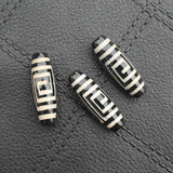 2pcs Tibet Dzi Agates Oval Beads 27-30mm Variety of Patterns