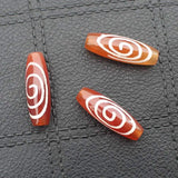 2pcs Tibetan Dzi Agates Oval Beads 27-30mm Large Variety of Patterns