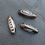 2pcs Tibetan Dzi Agates Oval Beads 27-30mm Large Variety of Patterns