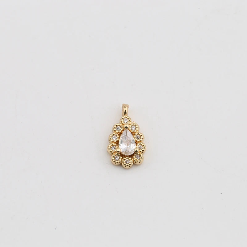 2pcs 13*24mm Rhinestone Pendants Earring Decor Metal Bow DIY Jewelry