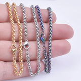 2pcs Stainless Steel Chain Necklaces for DIY Bracelets