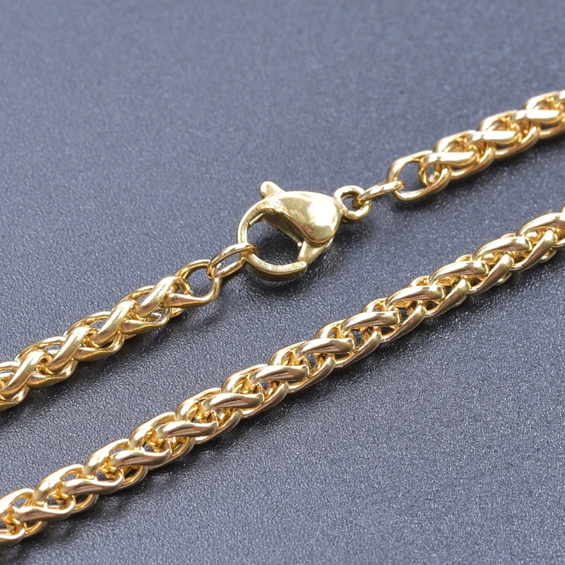 2pcs Stainless Steel Chain Necklaces for DIY Bracelets