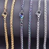 2pcs Stainless Steel Chain Necklaces for DIY Bracelets