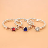 2pcs/Lot Retro Alloy Beaded Bracelet Men Women Jewelry Gift Tibetan Silver