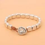 2pcs/Lot Retro Alloy Beaded Bracelet Men Women Jewelry Gift Tibetan Silver