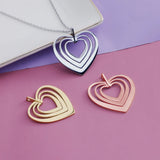 2pcs/Lot Stainless Steel Heart Charms for DIY Jewelry Making