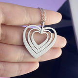 2pcs/Lot Stainless Steel Heart Charms for DIY Jewelry Making